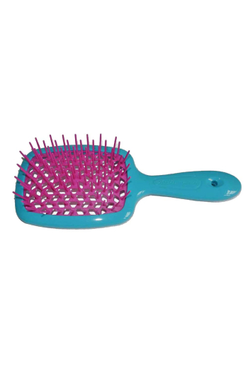 Щетка мини JANEKE SUPERBRUSH SMALL в оттенке: Бирюзовый с розовым