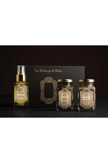 LA SULTANE DE SABA Body Gift Set Hammam Ritual Набор для тела хамам: масло 50мл, рассул 100мл, черное мыло с эвкалиптом 100мл