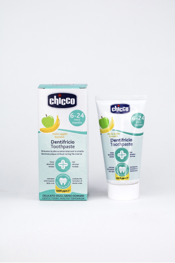 Зубная паста Chicco Dentifricio Toothpaste 6-24m (Mela-Apple banana), 50 ml