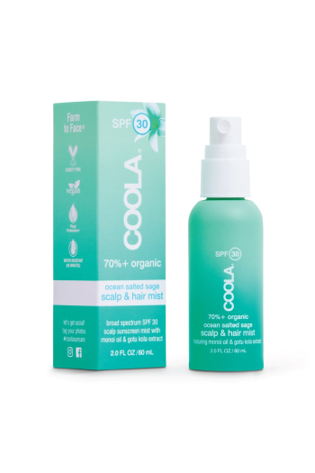 Сонцезахисний спрей для шкіри голови та волосся SPF 30 COOLA Scalp & Hair Mist Organic Sunscreen, 60 ml														